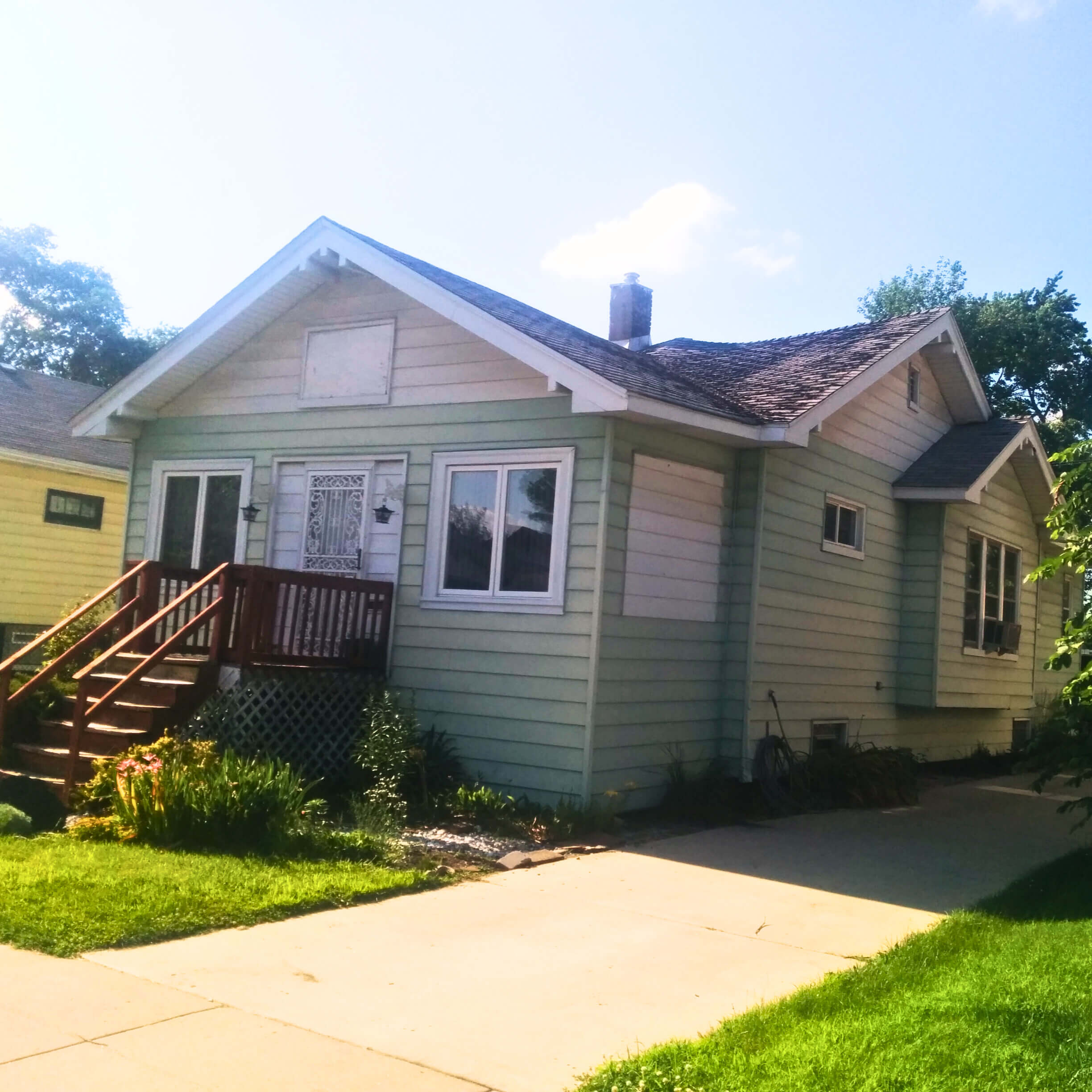 Roof before hail damage restoration
